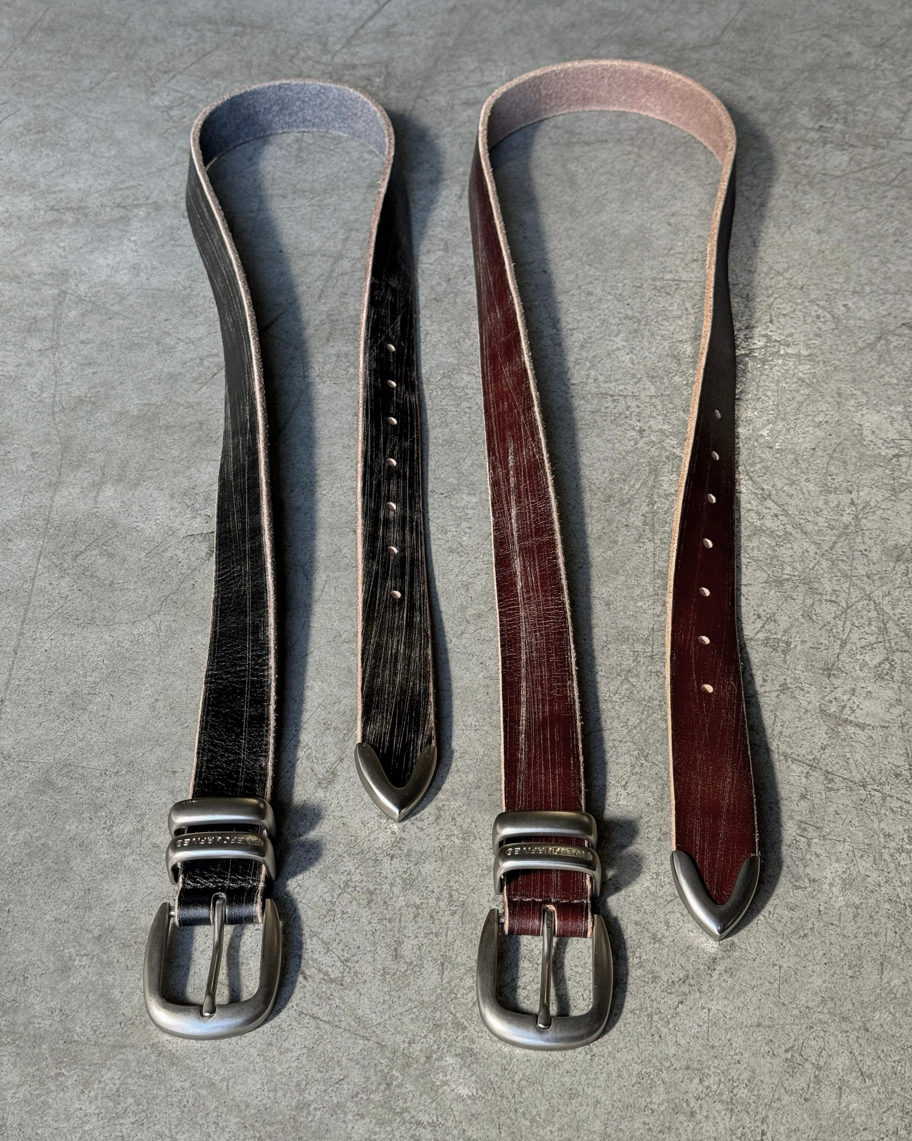 545 Aged Leather Belt - Image 4