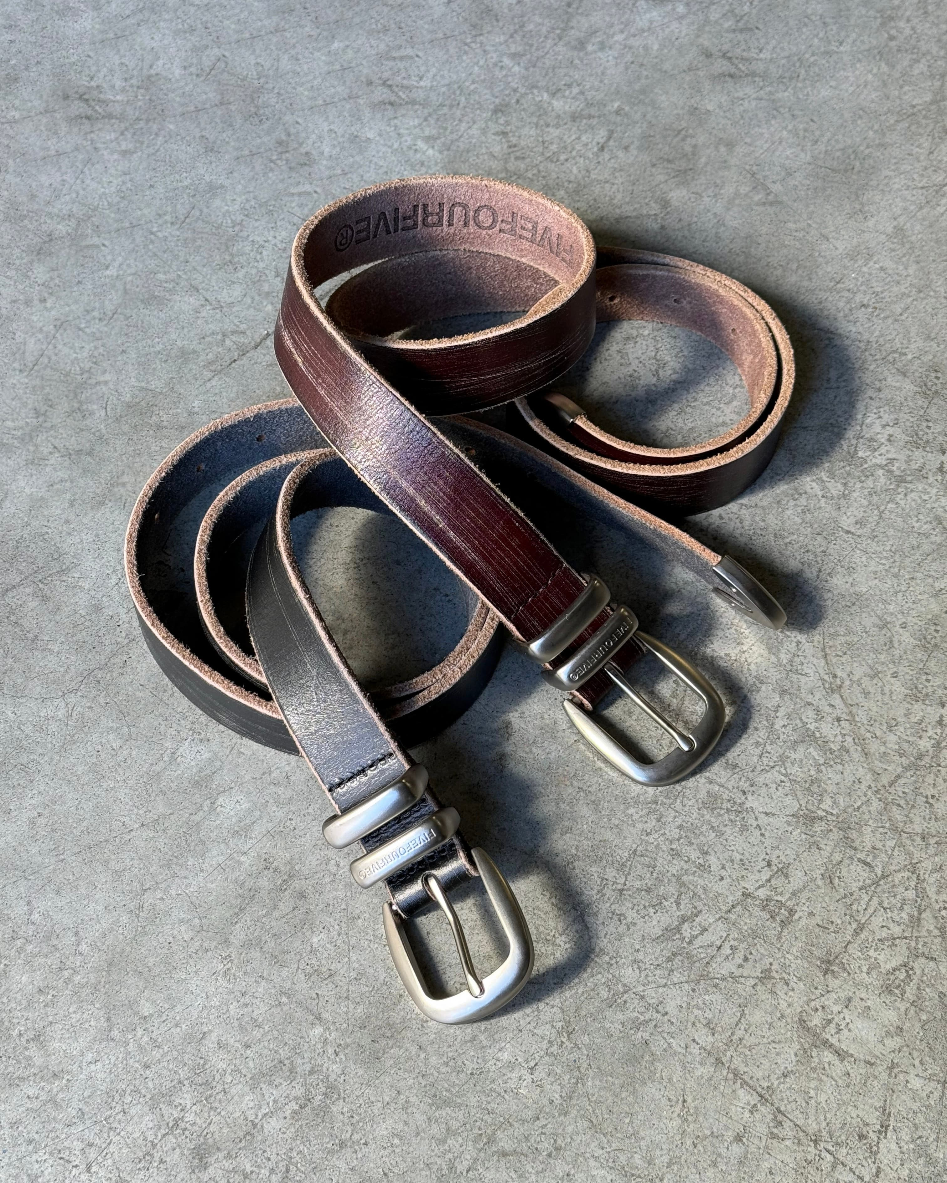 545 Aged Leather Belt - Image 4